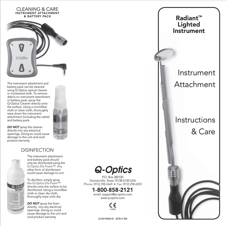 Radiant Instrument Instructions